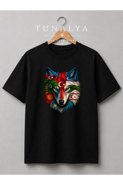 Grafftee Clothing TUNALYA Güçlü Bozkurt Özel Tasarımlı Premium Baskılı Unisex...