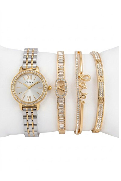 Generic Brand SR SWISIR Girls Watch & Bangle Set 4-in-1 – 1 Watch + 3 Bangles...