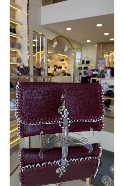 DUYGUSHOESBAG حقيبة يد وحزام كتف من الجلد الناعم المستورد مع تفاصيل سلسلة 274...