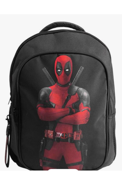 OEM Ghiozdan 2 σε 1 Μαύρο Ροζ με θέμα Deadpool - 32x18x43εκ.