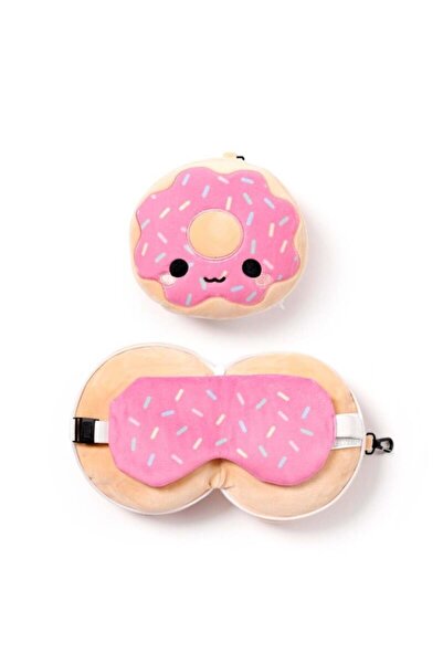Relaxeazzz Children's Travel Pillow and Eye Mask-Adorasnacks Donut