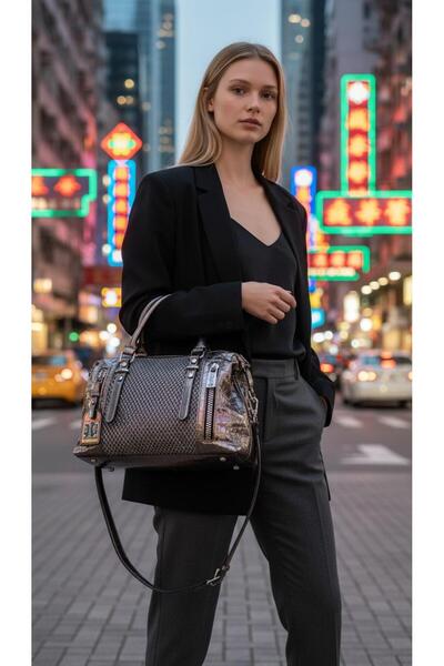 DUYGUSHOESBAG İthal Parlak Deri Büyük Boy Uzun Askılı Kadın Çanta 27383