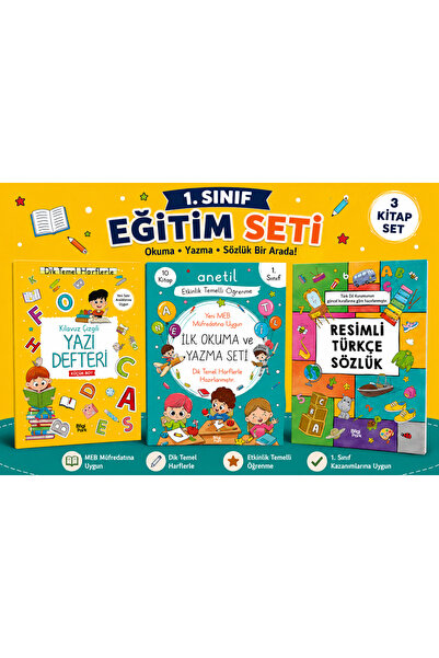 Bilgi Park Sınıf İlk Okuma Yazma Eğitim Seti – Resimli Türkçe Sözlük + 10 Kit...