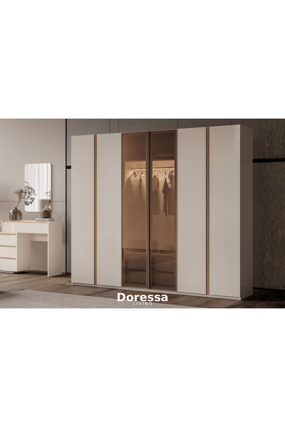 Doressa Living Neyla Reflekte Camlı Gardırop