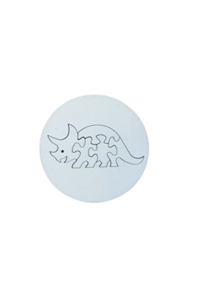 Gabcom Puzzle din Lemn – Dinozaur Rotund, Puzzle Montessori Educativ, 5 piese...