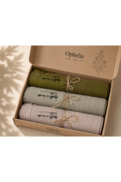 Jasmin Bamboo Crush Hijab 3-Piece Set – Soft, Lightweight & Breathable Modest...