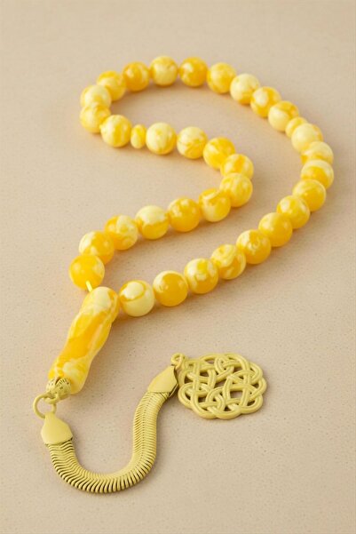 HOŞGÖR ACCESSORIES 10 mm Original Crimped Amber Prayer Beads