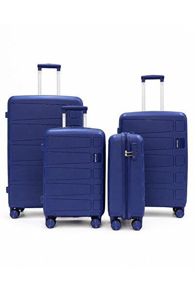 LUGGBAG طقم شنط سفر 4 قطع بتصميم عصري ومتين – خامة PP سيليكون، مقاسات 28 و24 ...