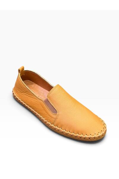 İYİSİNDEN SHOES Hakiki Deri Çarık Kadın- Babet Çarık Kadın Ayakkabı Dikişli L...