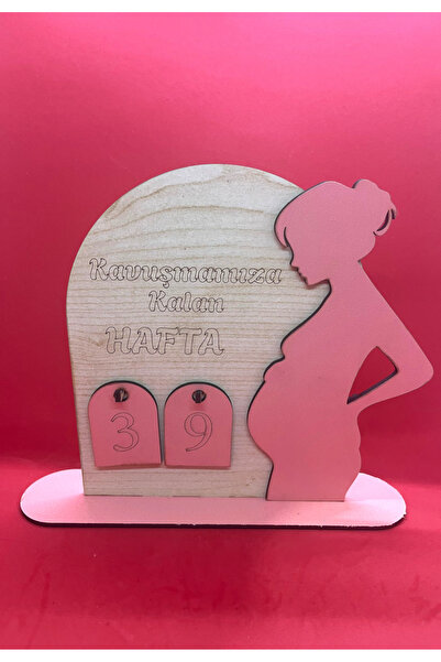 Ahşap Gebelik Geri Sayım Takvimi - Anne Adayı ve Baby Shower Hediyesi