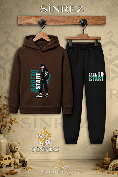 SİNREZ Children's Unisex Single-Piece Dare to Write Text Printed on the Side ...