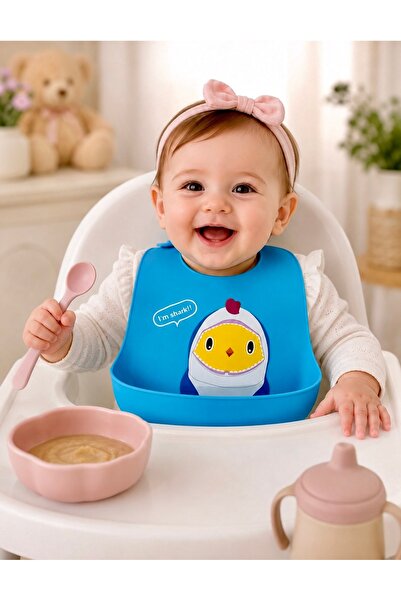 Kitchen Pembelia طفل من السيليكون مريلة الطفل مريلة مقاومة للبقع قابلة للغسل ...