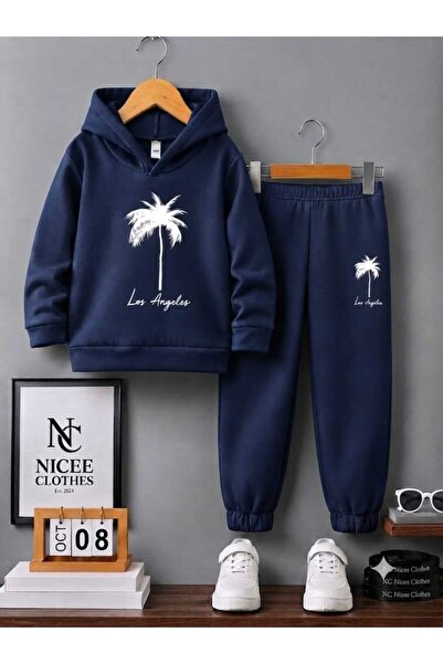 NC Nicee Clothes Children's Tracksuit Set Unisex (White Tree Print in the Mid...