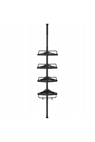 Solplant Raft pentru baie/dus, de colt, , reglabil, otel si PP, 4 rafturi, ne...