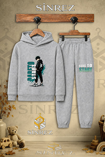 SİNREZ Children's Unisex Single-Piece Dare to Write Text Printed on the Side ...