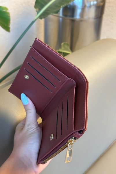 Grsbags Claret Red Women's Card Holder and Wallet