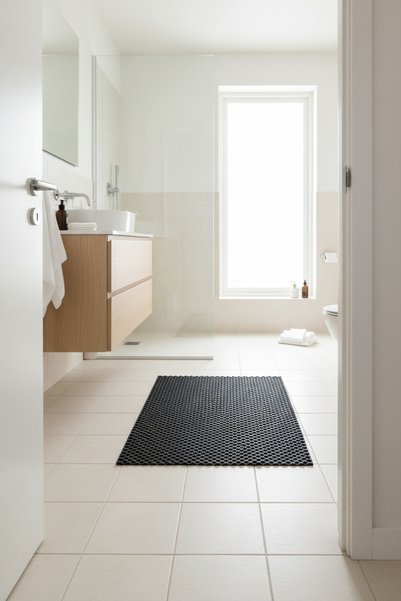 CARPAZAR 55X77 Perforated Bathroom Shower Sauna Pool Edge Mat – Water Permeable, Non-Slip, Hygienic Eva Shower Non-Slip Mat