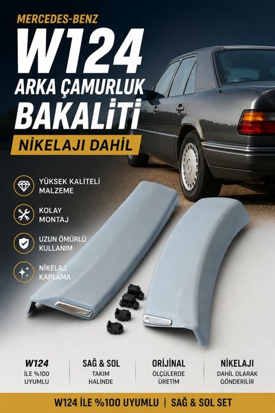 PEK-PA MERCEDES W124 ARKA ÇAMURLUK BAKALİTİ SAĞ-SOL NİKELAJLI TAKIM