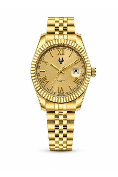 WATCHOFROYAL Calvior Gold Yellow Steel Wristwatch