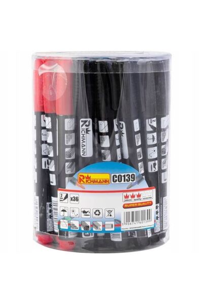 Solplant Set 36 buc marker permanent, gros, 4 culori, RICHMANN