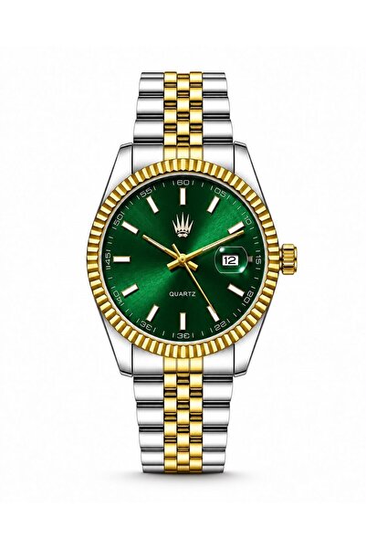 WATCHOFROYAL Kaelor Silver Gold Green Steel Wristwatch