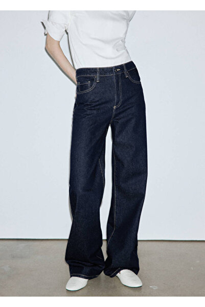 MANGO Woman Danila wide leg yüksek belli jean
