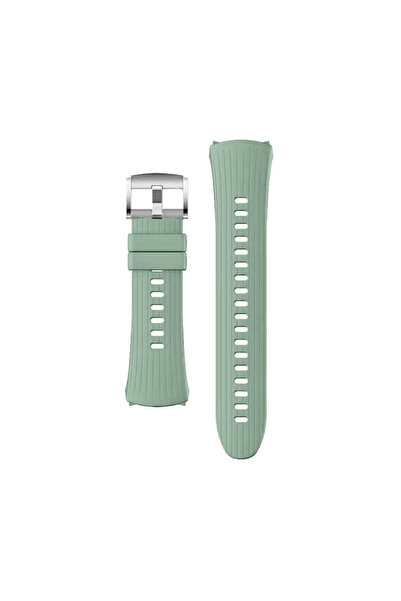 OEM Silicone strap compatible with Huawei Watch 5 46mm, White - Cyan