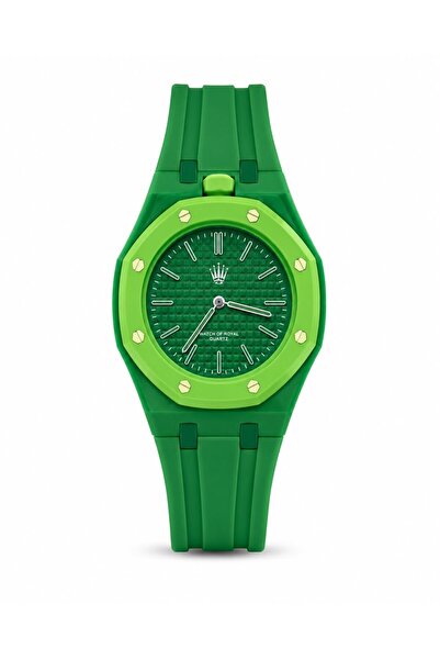 WATCHOFROYAL Mivaro Time Green Silicone Strap Accessory Wristwatch