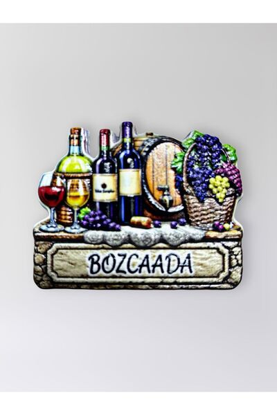 Mundy BOZCAADA Polyester Kabartmalı Magnet 6,5 cm x 5,5 cm Dekoratif Hediyeli...