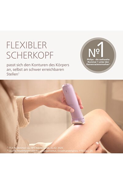 Philips Lady Shaver Series 8000 - kablosuz elektrikli tıraş makinesi, ıslak ve kuru,BRL149/00