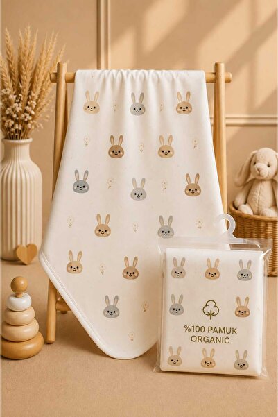 LİLİYUM Baby Boy Blanket Gift Packaged 100% Cotton Double Layer 85X85 cm Orga...
