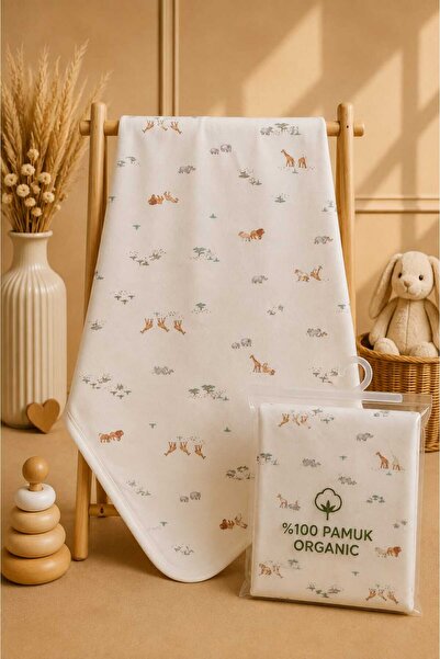 LİLİYUM Baby Boy Blanket Gift Packaged 100% Cotton Double Layer 85X85 cm Orga...