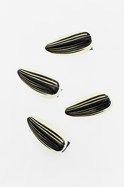 NazLand Snap Clip Hair Clips with Sunflower Seeds Design – Set of 2