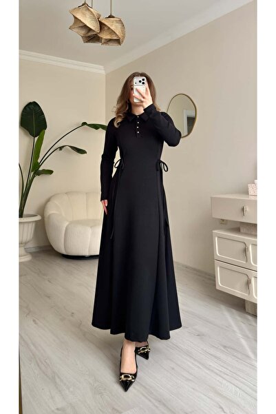 Premium Bağlama Detay Maxi Boy Elbise