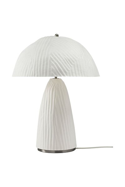 IKEA Modern Beyaz Abajur 46 cm - Şık Ev Ofis Dekoratif Aydınlatma