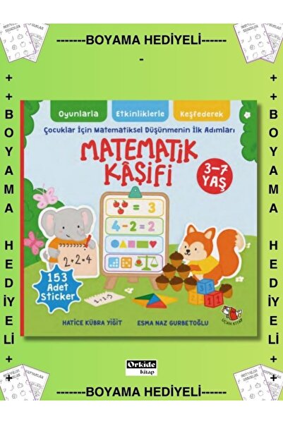 Uçan Kitap Boyamallı - Matematik Kaşifi 3 - 7 Yaş Çocuklar İçin Matematiksel ...