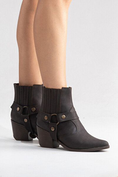 by selvi Lukka Shoes Nova Γυναικείες μπότες Bitter Brown Nubuck Western Dalla...