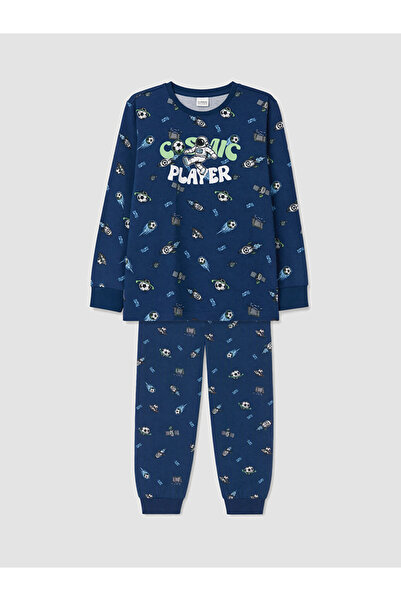 LC Waikiki Crew Neck Printed Boys' Pajama Set