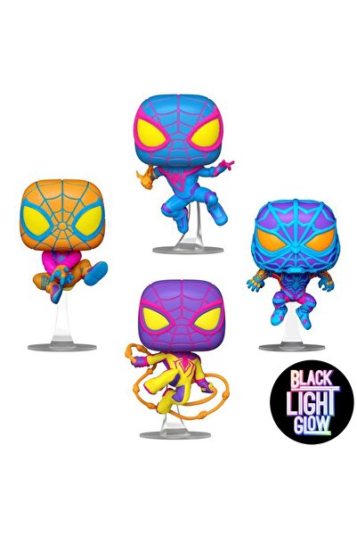 Funko Pop! Marvel: Miles Morales 4 pack (BLKLT)(Exc)