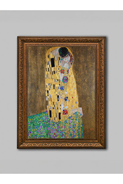 WoodyArts Kissing Lovers Brown Antique Διακοσμητικός Πίνακας Τοίχου Σαλονιού ...