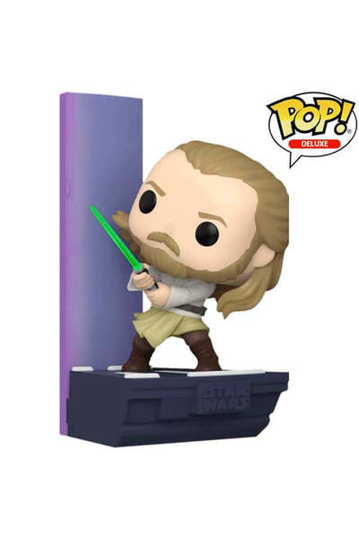 Funko Pop Deluxe! Movies: Star Wars- DOTF Qui Gon (Exc)