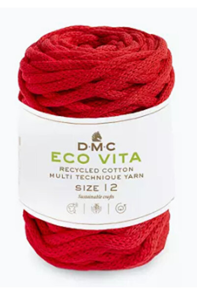 Dmc Fir pentru macrame, tricotat si crosetat Vita 12mm DMC, 250g/55m, 05 rosu