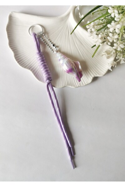 Halley Concept Seashell Figured Bag Charm and Keychain Lilac