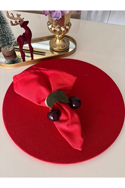 Generic Brand 6-Piece Cherry Napkin Holder Tableware Presentation Napkin Ring...
