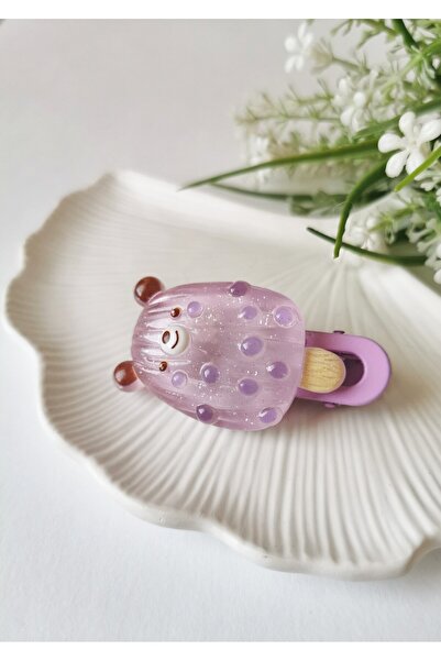 Halley Concept Children's Buckle with Purple Teddy Bear Figure and Ice Cream ...
