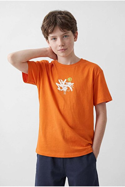 PAULMARK Boy's Crew Neck Printed Oversize T-Shirt