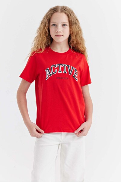 PAULMARK Girl's Text Printed T-Shirt