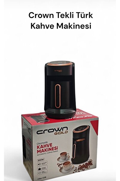 Crown Gold CRW-7216 Otomatik Türk Kahve Makinesi 500W Tekli Kahve Makinesi 4 ...