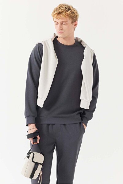 PAULMARK Erkek Bisiklet Yaka Basic Sweat Üst