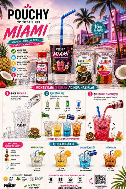 Genel Markalar POUCHY Miami Alkolsüz Kokteyl Kit
